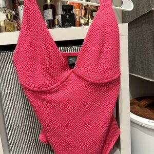 Wild Fable Pink Textured Bodysuit